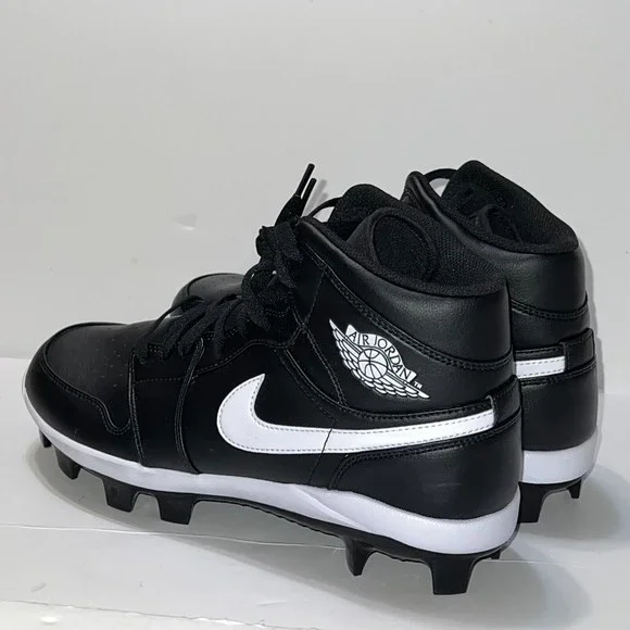 Air Jordan 1 Retro MCS Baseball Cleats Black Molded MEN'S 10 AV5354-001 NEW - Picture 12 of 15